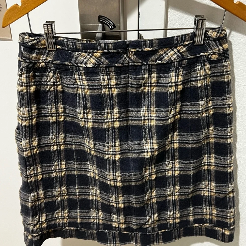 Cordelia Anthropologie Plaid Wool Pocket Skirt 4